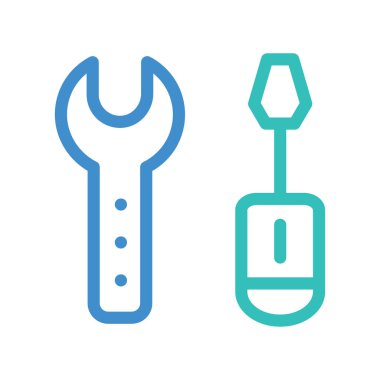 tamir beyaz arka plan, vektör, illüstrasyon izole düz simge düzeltme araçları 