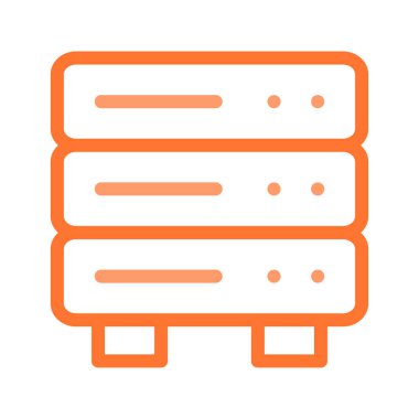 sunucu veritabanı depolama vektör çizim 