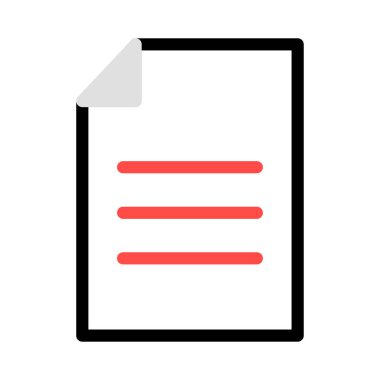 dosya belge sayfası vektör çizim 