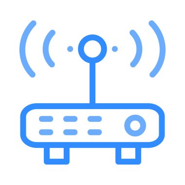 yönlendirici modem sinyali vektör çizim 