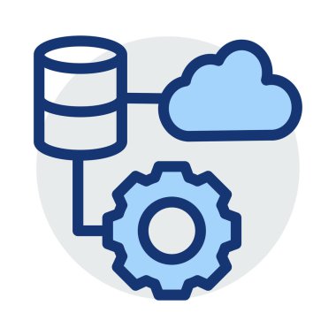 geliştirme Depolama veritabanı vektör çizim 