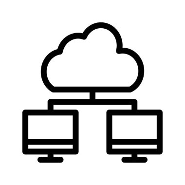 Ağ bulut bağlantı vektör çizim 