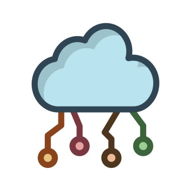 Ağ vektör çizim bulut 