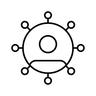 Kullanıcı bağlantı ağ vektör çizim 