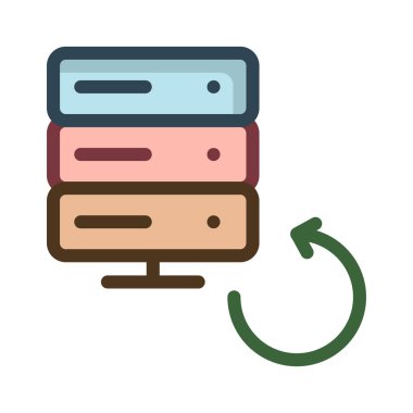 yenileme sunucu vektör çizim yeniden 