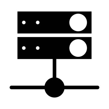 sunucu ağ veritabanı vektör çizim 