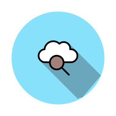 Arama Büyüteç bulut vektör çizim 