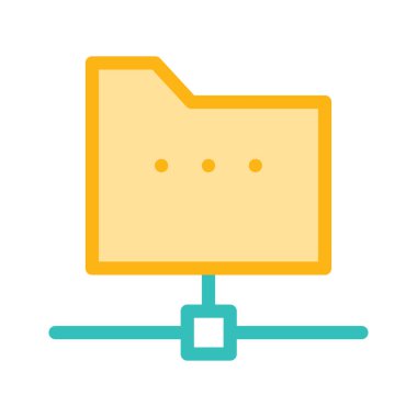 Klasör Paylaşım ağ vektör çizim 