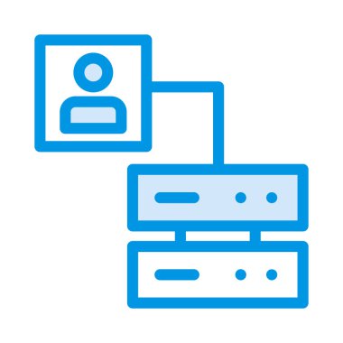 kullanıcı profili sunucu vektör çizim 