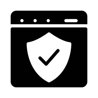 Beyaz arka plan, vektör, illüstrasyon izole güvenli kalkan düz simgesi