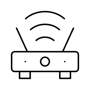 modem yönlendirici sinyal vektör çizim 
