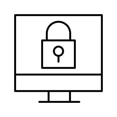 Özel kilit güvenli vektör çizim 