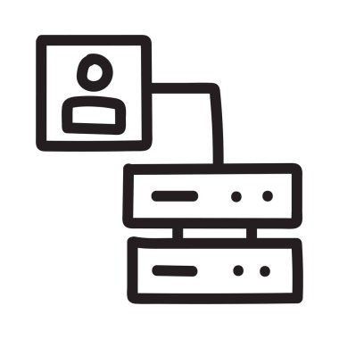 kullanıcı profili sunucu vektör çizim 