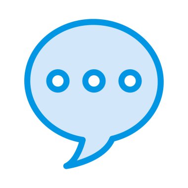 Sohbet iletisi kabarcık düz simgesi beyaz arka plan, vektör, illüstrasyon izole 