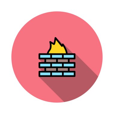 Güvenlik Duvarı güvenlik koruma vektör çizim 