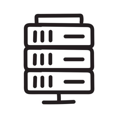 sunucu depolama veritabanı vektör çizim 