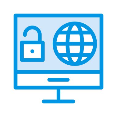 Beyaz arka plan, vektör, illüstrasyon izole ekran düz simgesini tarayıcı ile kilidini