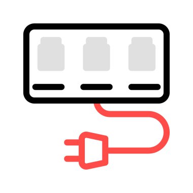 Bağdaştırıcı bağlantı noktası rj45 vektör çizim 