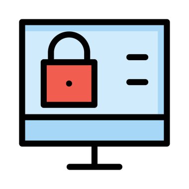 özel güvenli kilit vektör çizim 