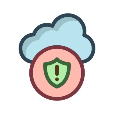 hata güvenli bulut vektör çizim 