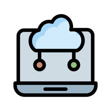 Ağ vektör çizim bulut 