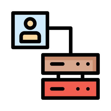 kullanıcı profili sunucu vektör çizim 