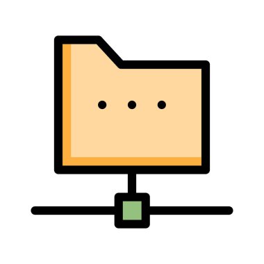 Klasör Paylaşım ağ vektör çizim 