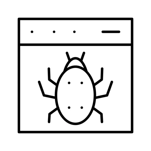 Malware Vírus Bug Vetor Ilustração — Vetor de Stock