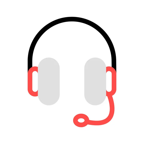 Support Services Headset Vektor Illustration — Stockvektor