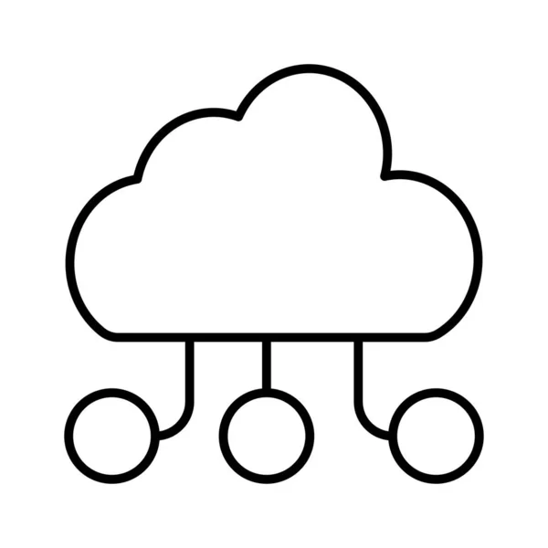 Cloud Computing Hálózati Vektoros Illusztráció — Stock Vector