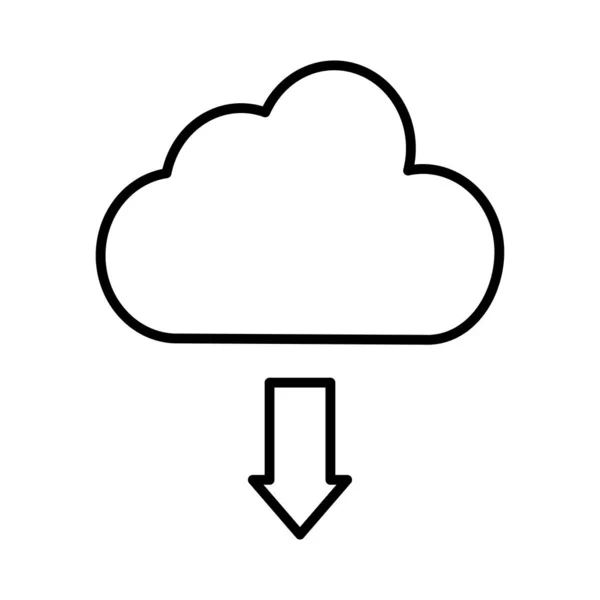 Ilustracja Wektorowa Przechowywania Chmura Pobierz — Wektor stockowy