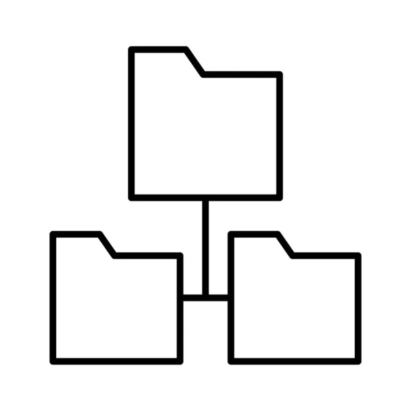 Illustration Vectorielle Connexion Réseau Partage Fichiers — Image vectorielle