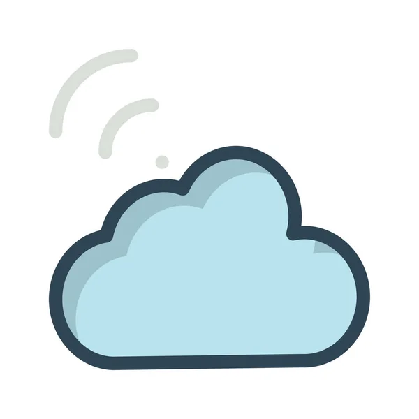 Illustration Eines Drahtlosen Wolkensignalvektors — Stockvektor