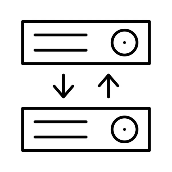 Partage Serveur Transfert Illustration Vectorielle — Image vectorielle