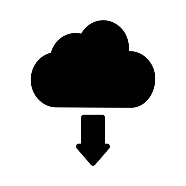 Descargar Nube Almacenamiento Icono Plano Aislado Sobre Fondo Blanco Vector — Vector de stock