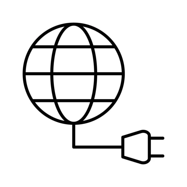 Illustration Des Globalen Elektrischen Internet Vektors — Stockvektor