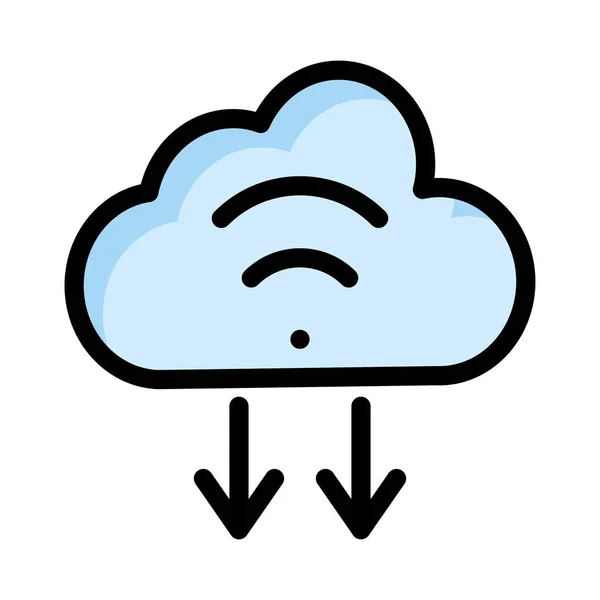 Télécharger Illustration Vectorielle Hébergement Cloud — Image vectorielle