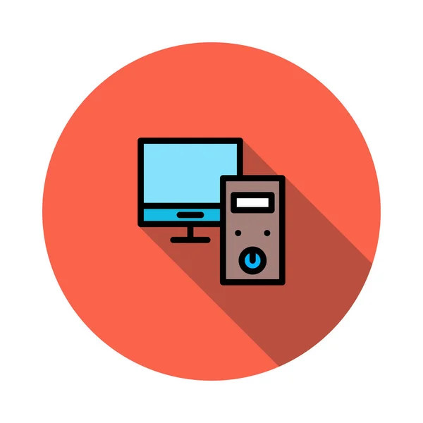 Computer Monitor Vectorillustratie — Stockvector