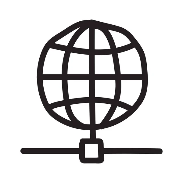 Иконка Подключения Всемирной Сети Изолированная Белом Фоне Вектор Иллюстрация — стоковый вектор