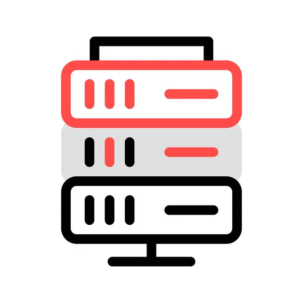 Server Opslag Database Vectorillustratie — Stockvector