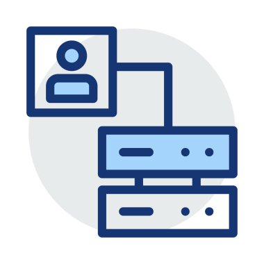 kullanıcı profili sunucu vektör çizim 