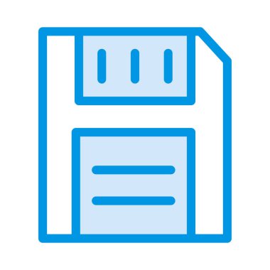 disket düz simgesi beyaz arka plan, vektör, illüstrasyon izole  