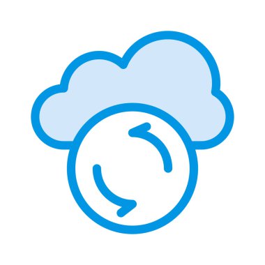 yedekleme geri yükleme bulut vektör çizim 