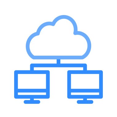 Ağ bulut bağlantı vektör çizim 