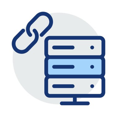 depolama sunucusu veritabanı vektör çizim 