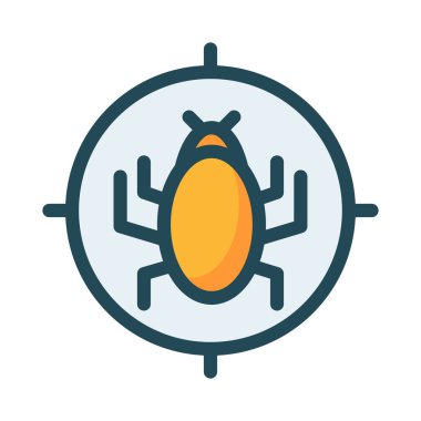 kötü amaçlı yazılım virüsü hedef vektör çizim 