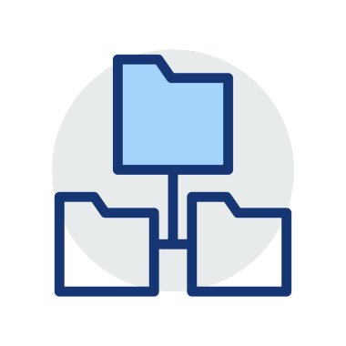 dosya paylaşımı ağ bağlantısı vektör çizim 