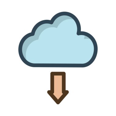 bulut depolama vektör çizim indir 