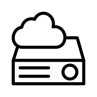 barındırma bulut veritabanı vektör çizim 