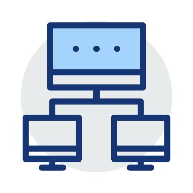 ağ bağlantı bilgisayar vektör çizim 